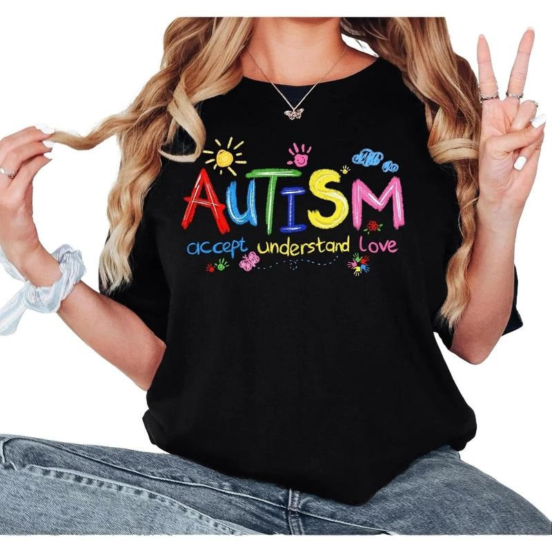 Brushstroke Autism Shirt, Autism Awareness Shirt, Autism Puzzle Pieces Shirt, Autism Shirt, Autism Month Tee, Autism Support Shirt, Advocate