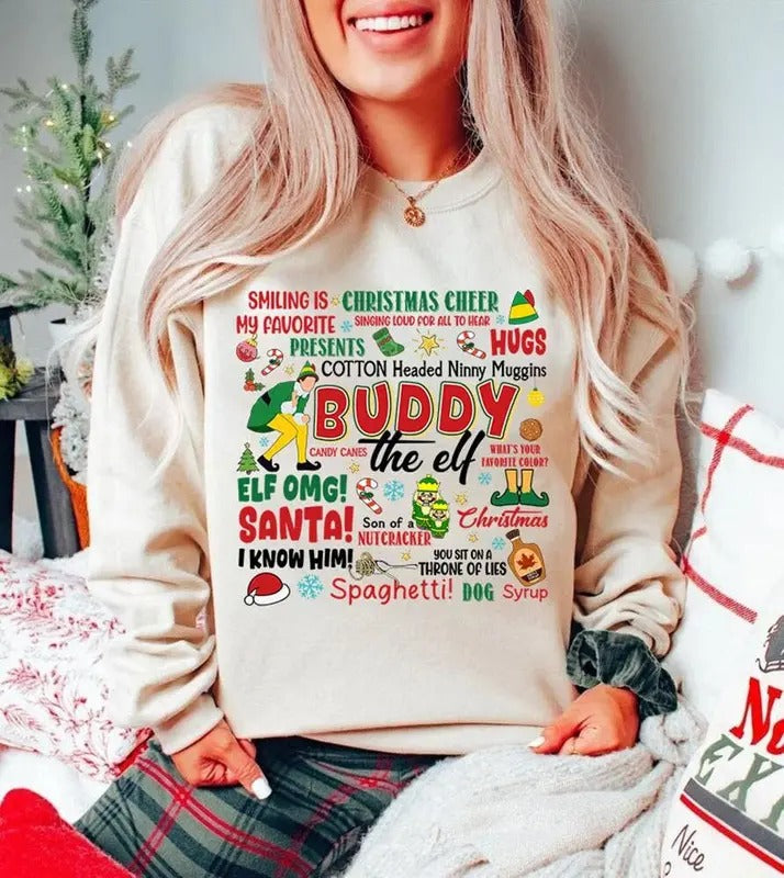 Buddy The Elf Christmas Movie Shirt, Elf Christmas Shirt, Buddy The Elf Christmas, Elf Christmas Movie Lover Gift, Elf Movie Lover Shirt Christmas Gift Idea 2024, Gift For Him, Gift For Her