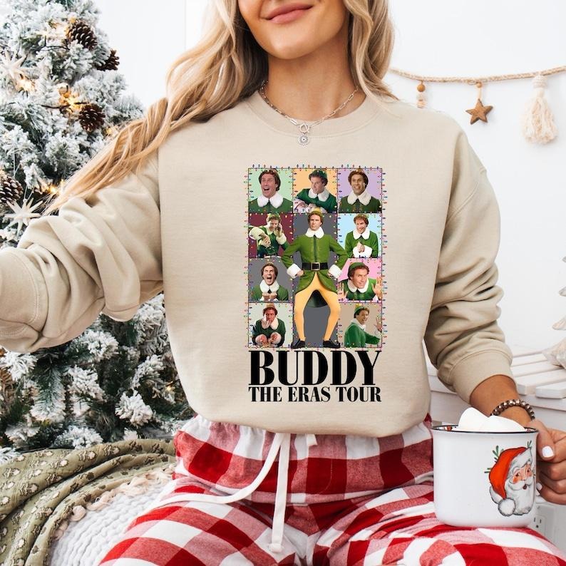 Buddy The Elf Christmas Sweatshirt, Funny Elf Buddy T-shirt, OMG Santa I Know Him Tee, Buddy Christmas Shirt, Merry Christmas Hoodie