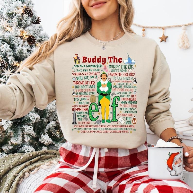 Buddy The Elf Christmas Sweatshirt, Funny Elf Buddy T-shirt, OMG Santa I Know Him Tee, Buddy Christmas Shirt, Son Of Nutcracker Hoodie