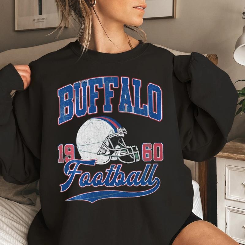 Buffalo Football Vintage Style Sweatshirt, Buffalo Bill Crewneck, Bill Sweatshirt, Buffalo New York, Buffalo Fan Gift FSE15