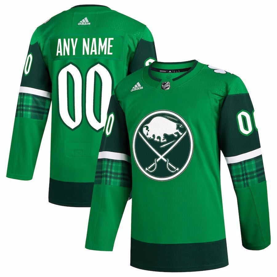 Buffalo Sabres adidas 2023 St. Patrick's Day Primegreen Authentic Custom Jersey - Kelly Green