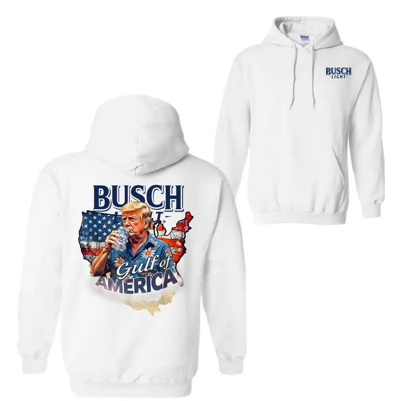 Busch Light Trump Gulf of America Hoodie Sweatshirt T-Shirt, Gulf of America Trump Hoodie, Gulf of America Unisex Patriot Tee For Men And Women