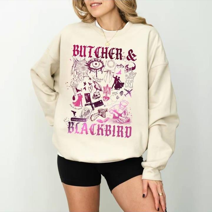Butcher & Blackbird Sweatshirt, Butcher And Blackbird Shirt, Book Sweatshirt,Dark Romance Hoodie | WearSparks.com