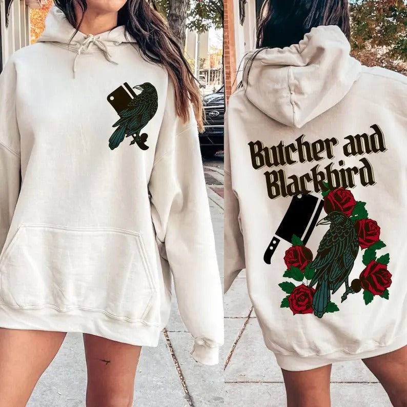 Butcher and Blackbird Booktrovert Bookish Hoodie Dark Academia Hoodie Born to Read Bookish things Enemies to lovers Romantasy Bookwormstyle{n002}2