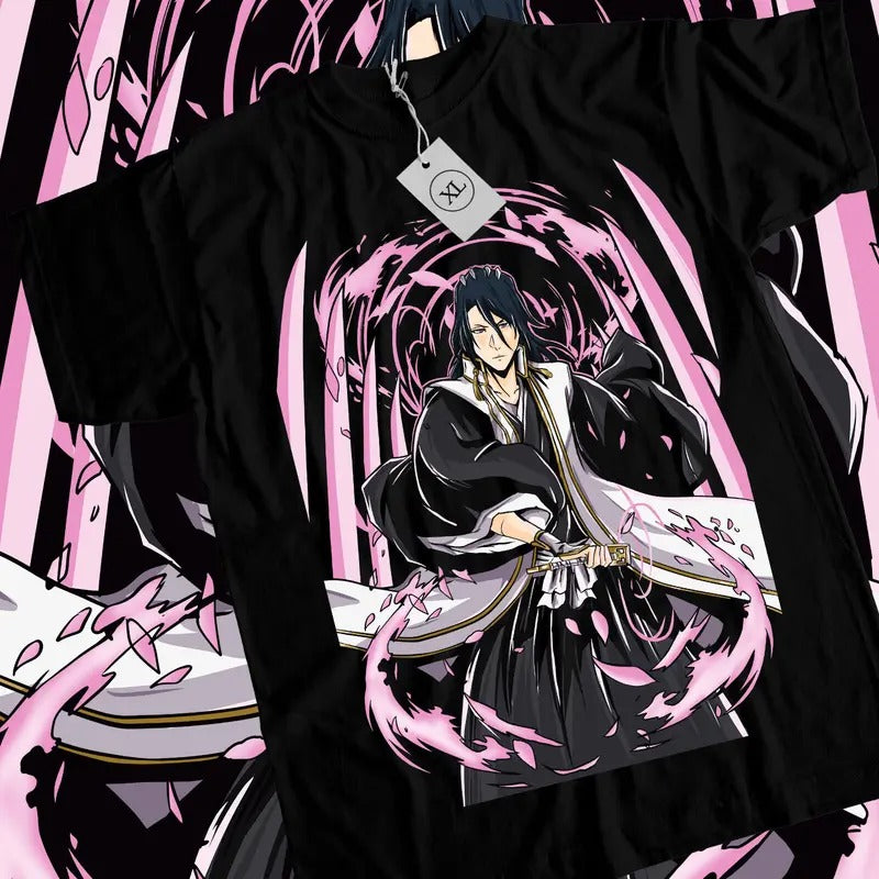 Byakuya Kuchiki T-Shirt S-4XL Bleach Shirt Manga Strip Anime Graphic Tee Tshirt S-4XL Hoodie, Sweatshirt | WearSparks.com