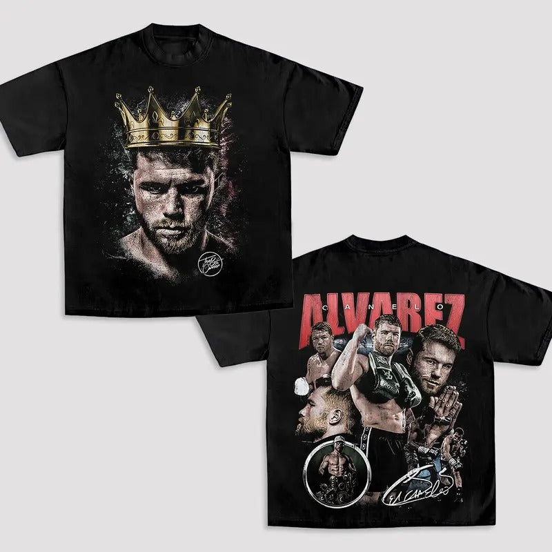 CANELO-KING TEE, Boxing T-shirt, Boxer Tee, Sports Shirt, Athletic Tee, Workout T-shirt, Gift for Him Hoodie Sweatshirt Menswear Streetwear