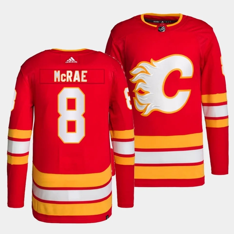 Calgary Flames #8 Tate McRae Home Red Jersey