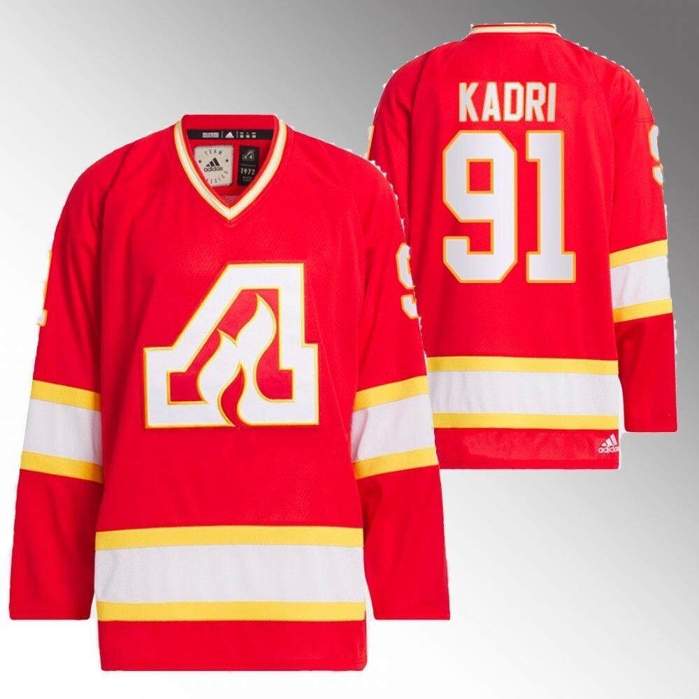 Calgary Flames #91 Nazem Kadri Red Team Classics 1973 Hockey Jersey