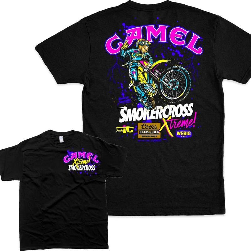 Camel Motorsport Supercross Extreme Graphic ,Shirt for Men , Summer for Men Casual Wear