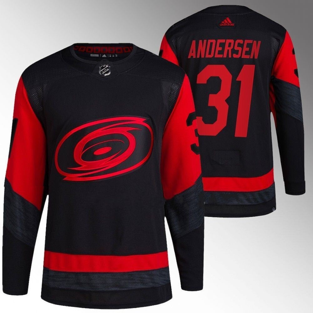 Carolina Hurricanes #31 Frederik Andersen Black 2023 NHL Stadium Series Jersey