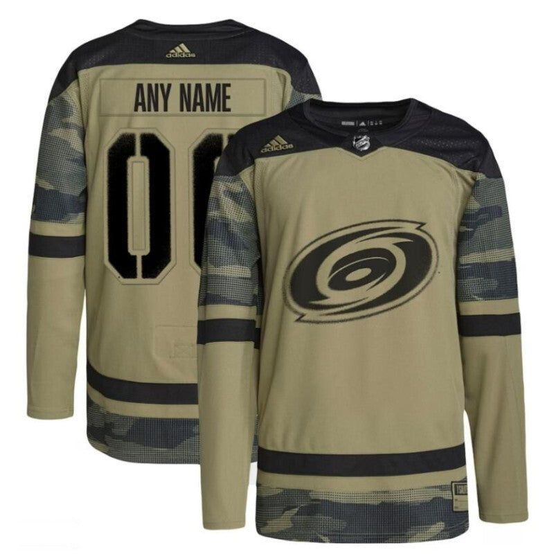 Carolina Hurricanes adidas Military Appreciation Team Authentic Custom Practice Jersey - Camo_conew1