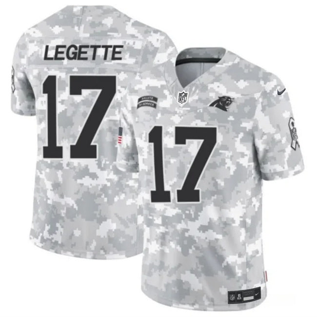 Carolina Panthers #17 Xavier Legette 2024 F.U.S.E Arctic Camo Salute To Service