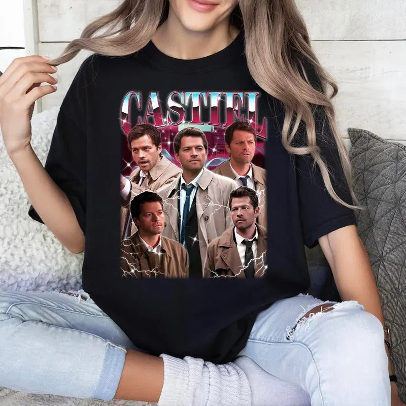 Castiel T Shirt, Vintage Castiel T Shirt, Gift For Woman and Man Unisex T-Shirt Sweatshirt HoodieQuotes Casual Cotton