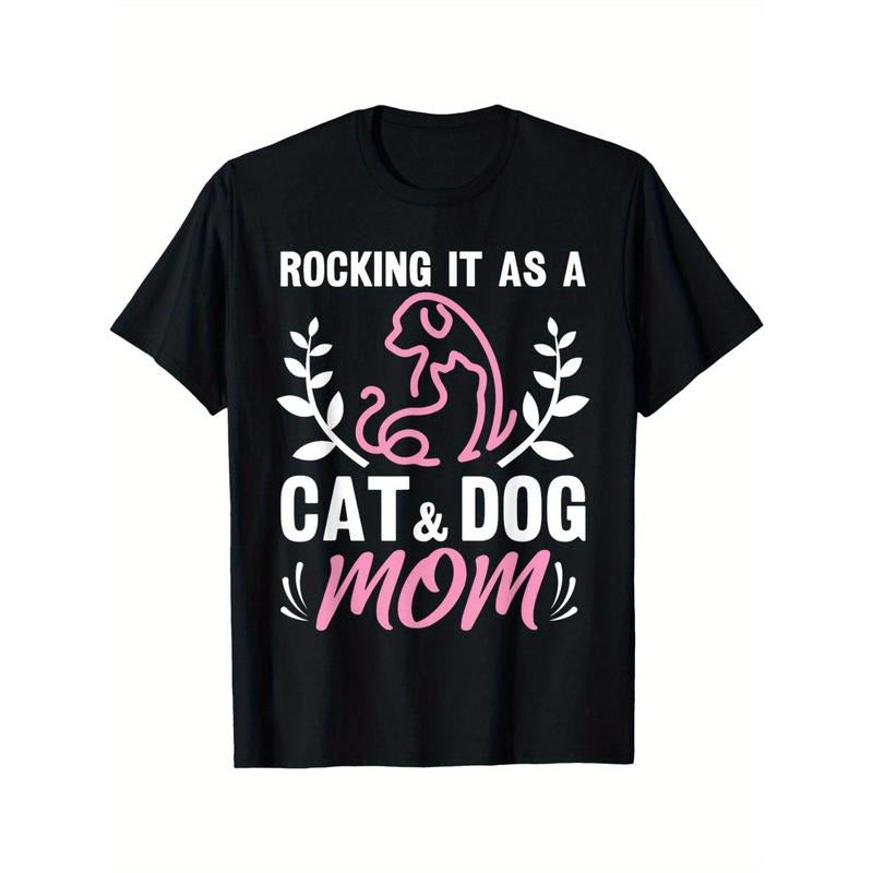 Cat And Dog Mom Fur Mama Mother's Day T-Shirt Made in USA
