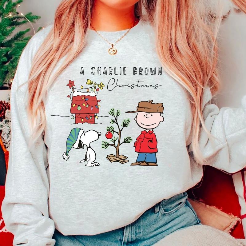 Charlie Brown and Snoopy Christmas Sweatshirt, Xmas Snoopy Sweater, Vintage Snoopy Christmas Crewneck, Family Christmas Snoopy Sweatshirt, Snoopy Christmas Matching Hoodie