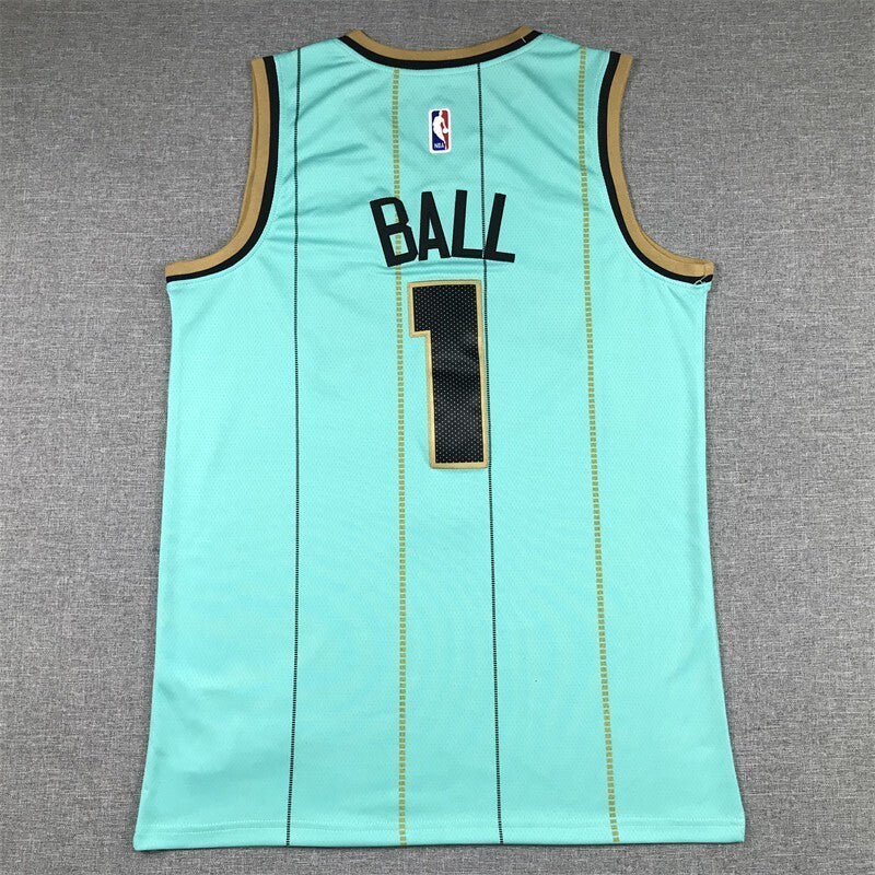 Charlotte Hornets #1 LaMelo Ball Hornets 1 Light Green New Style 1