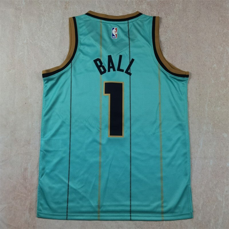 Charlotte Hornets #1 LaMelo Ball Hot Press Hornets Style 1
