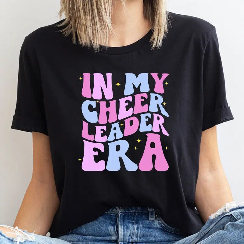 Cheerleader Shirt In My Cheerleader Era Retro Cheer Leader Shirt Cheer Leader Sweatshirt Gift For Her Gift For Cheer Leader Funny Era sweater and hoodie