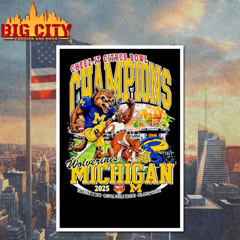 Cheez it Citrus Bowl Champions 2025 Wolverines Michigan Shirt