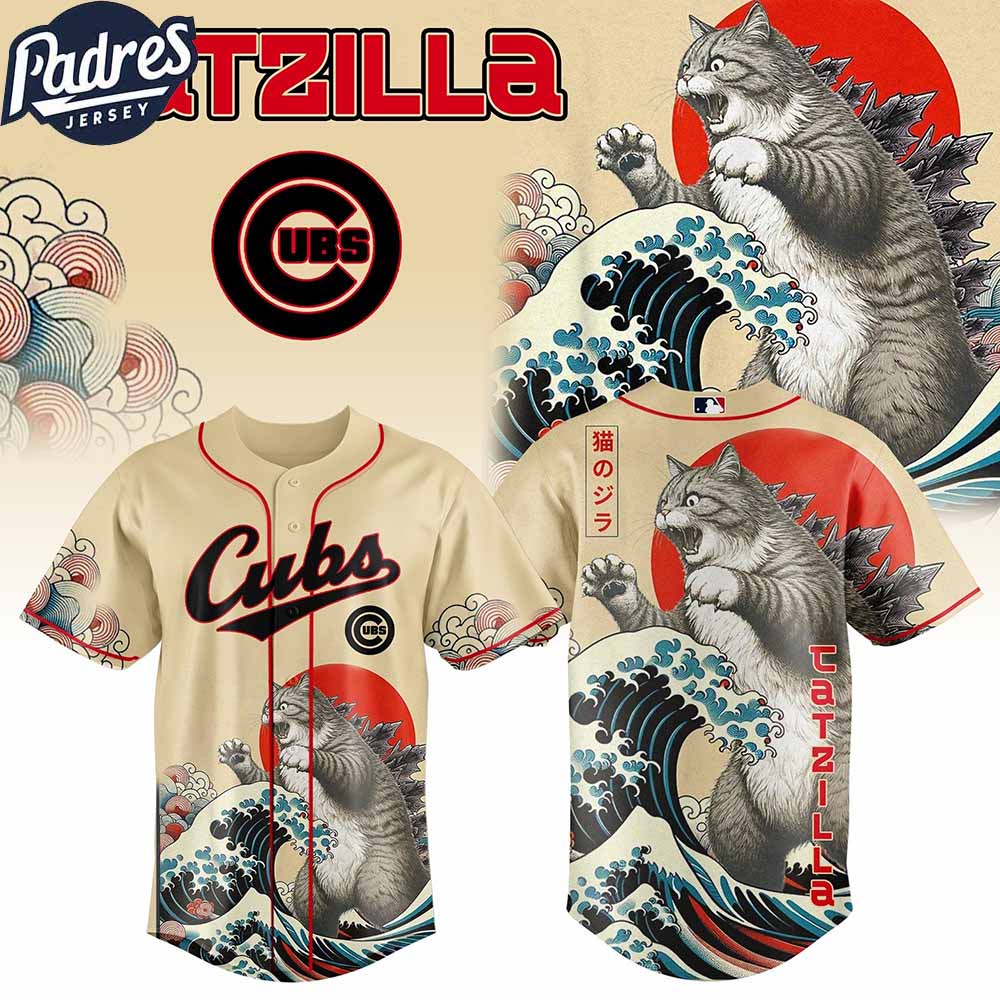 Chicago Cubs MLB X Catzilla Personalized Baseball Jersey - Padres Jersey Oasis: Elevate Your Baseball Style Game...