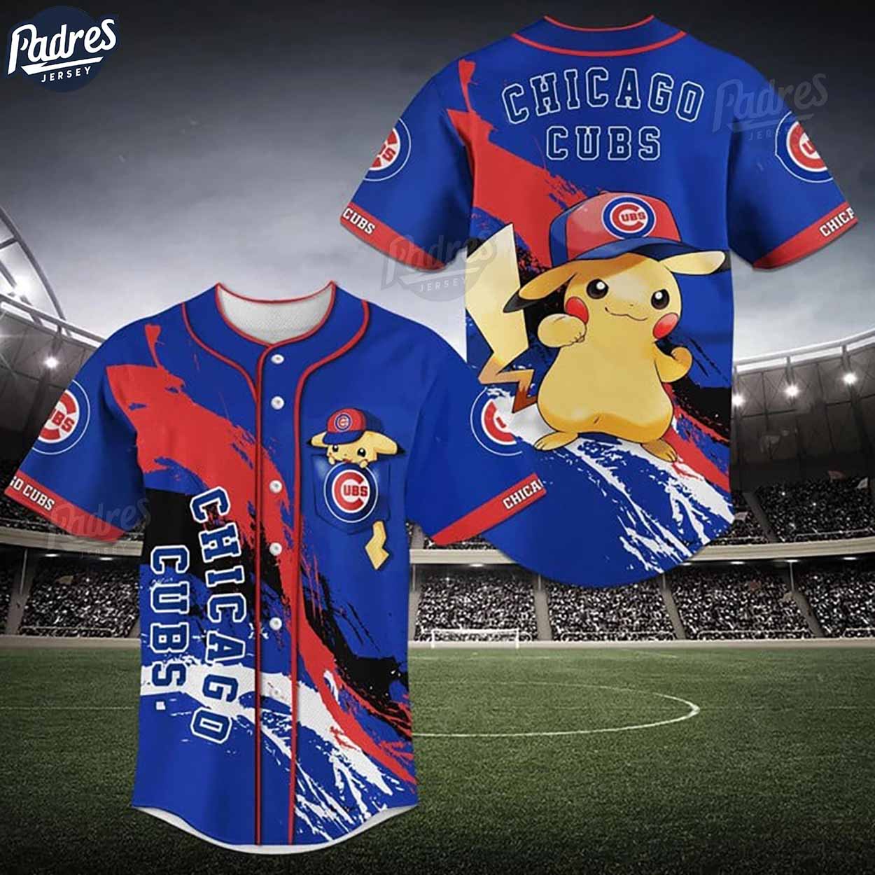 Chicago Cubs Pikachu Baseball Jersey - Padres Jersey Oasis: Elevate Your Baseball Style Game