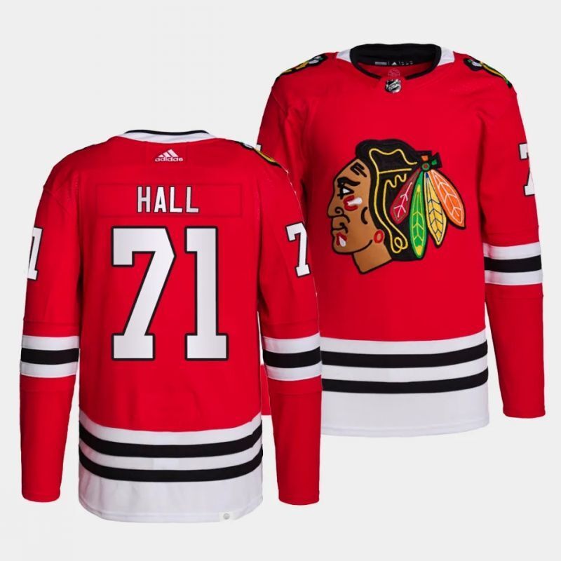 Chicago Blackhawks #71 taylor hall home primegreen authentic pro red jersey