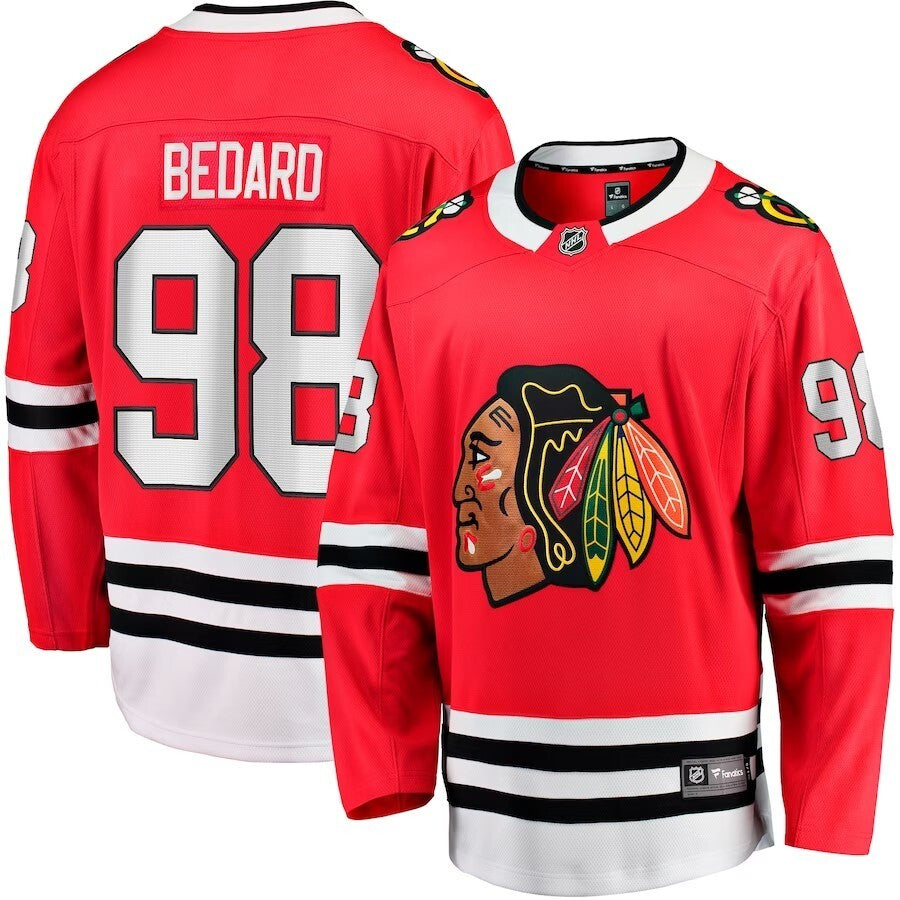 Chicago Blackhawks #98 Connor Bedard Branded 2023 NHL Draft Home Breakaway Player Jersey - Red