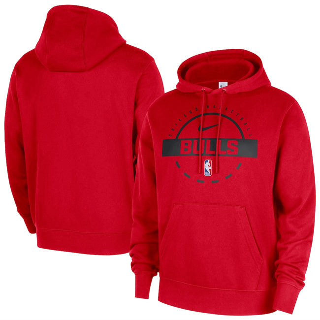 Chicago Bulls Red 2025 26 Practice Club Pullover Hoodie2