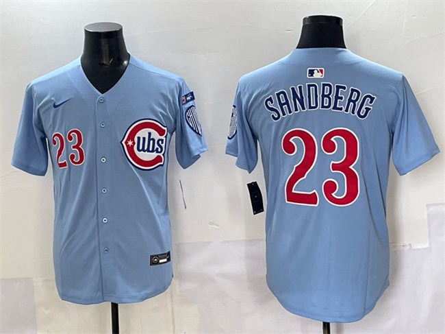 Chicago Cubs #23 Ryne Sandberg Blue 'Ryne Sandberg Tribute' Vapor Limited V3