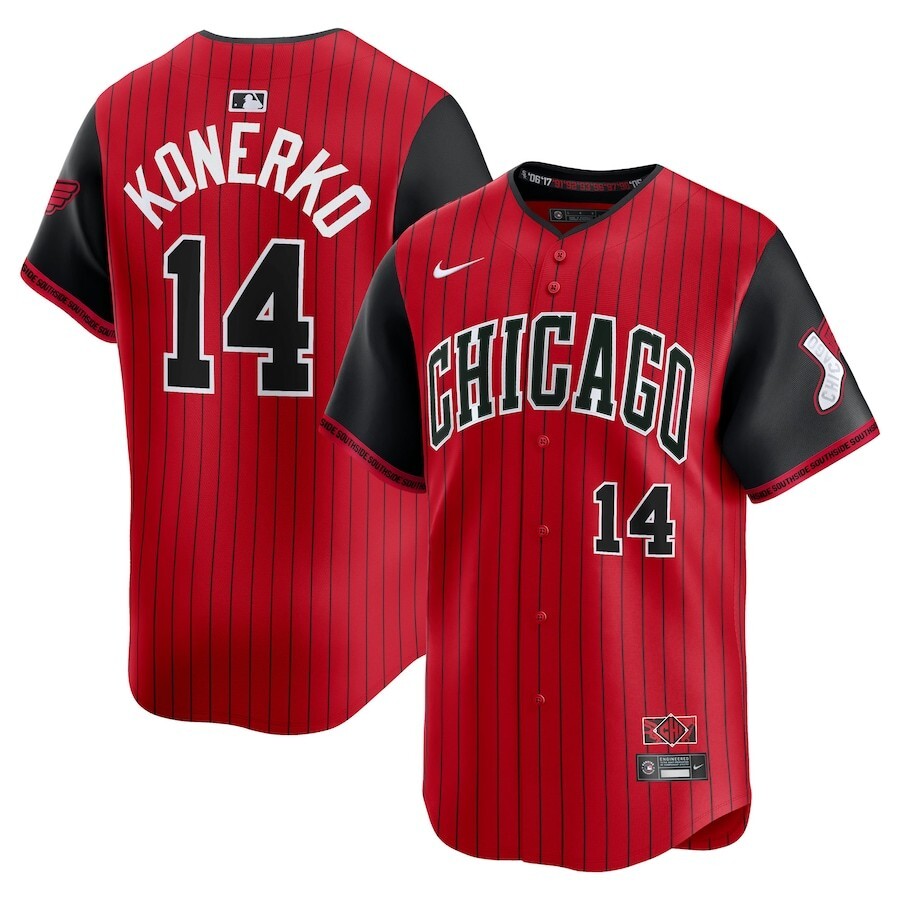 Chicago White Sox #14 Paul Konerko 2025 City Connect Limited Retired Player Jersey - RedBlack