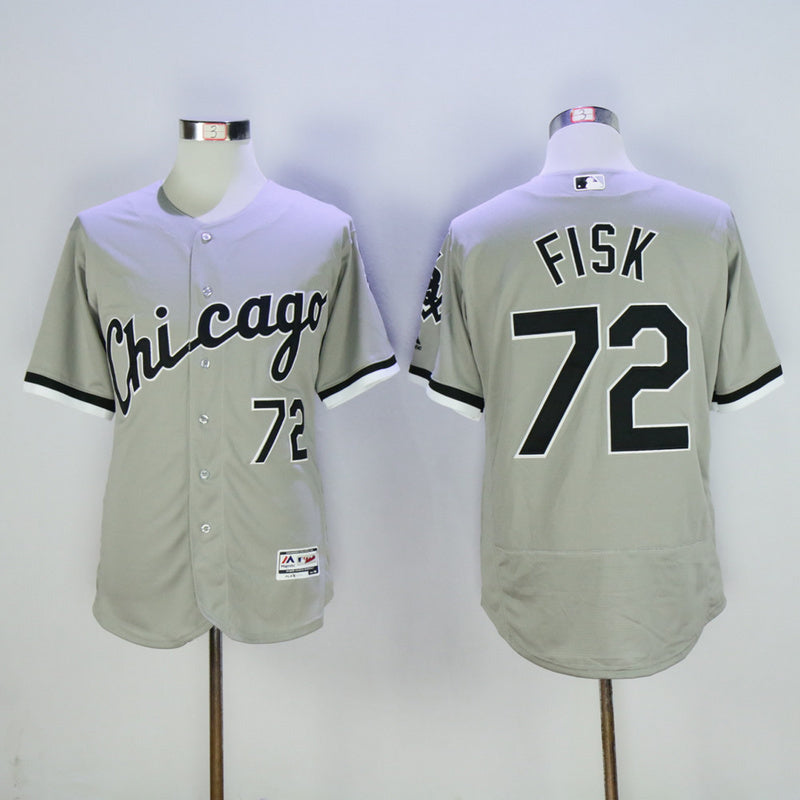 Chicago White Sox #72 Carlton Fisk White Sox 72 Gray Elite Retro Player