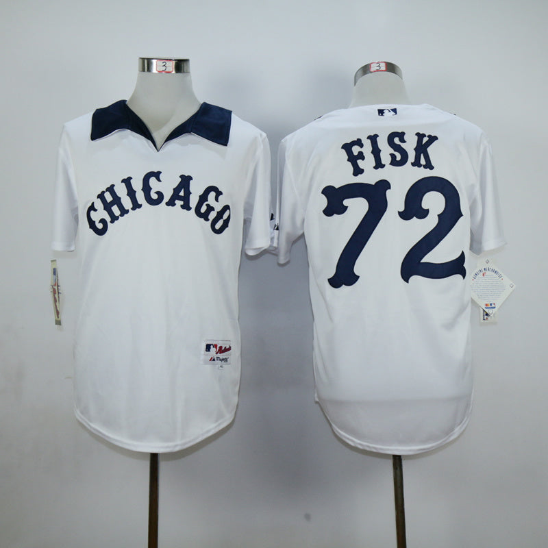 Chicago White Sox #72 Carlton Fisk White Sox 72 White Inverted