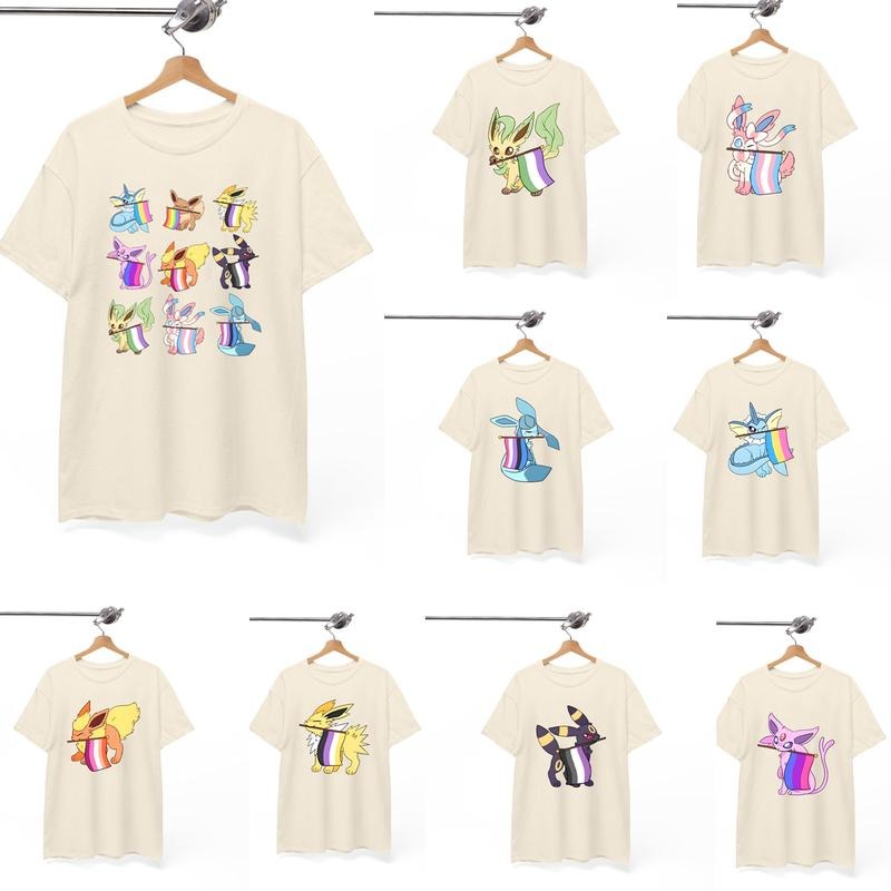 Choose Eevee LGBTQ, Pride Flag Eeveelutions, Happy Pride Month, LGBTQ+ Support Shirt, Rainbow Shirt, Pride Flag Shirt