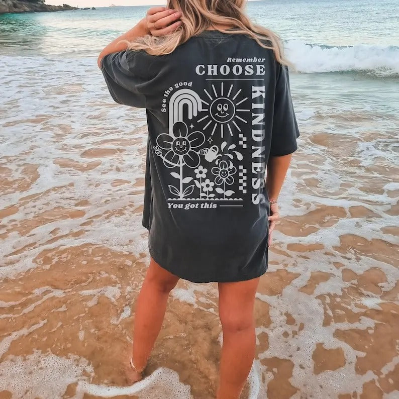 Choose Kindness Tee, Kindness Matters TeeVintage Inspired Cotton T-shirt, Unisex Tee, T-shirt, Oversized Tee, Be kind Tee