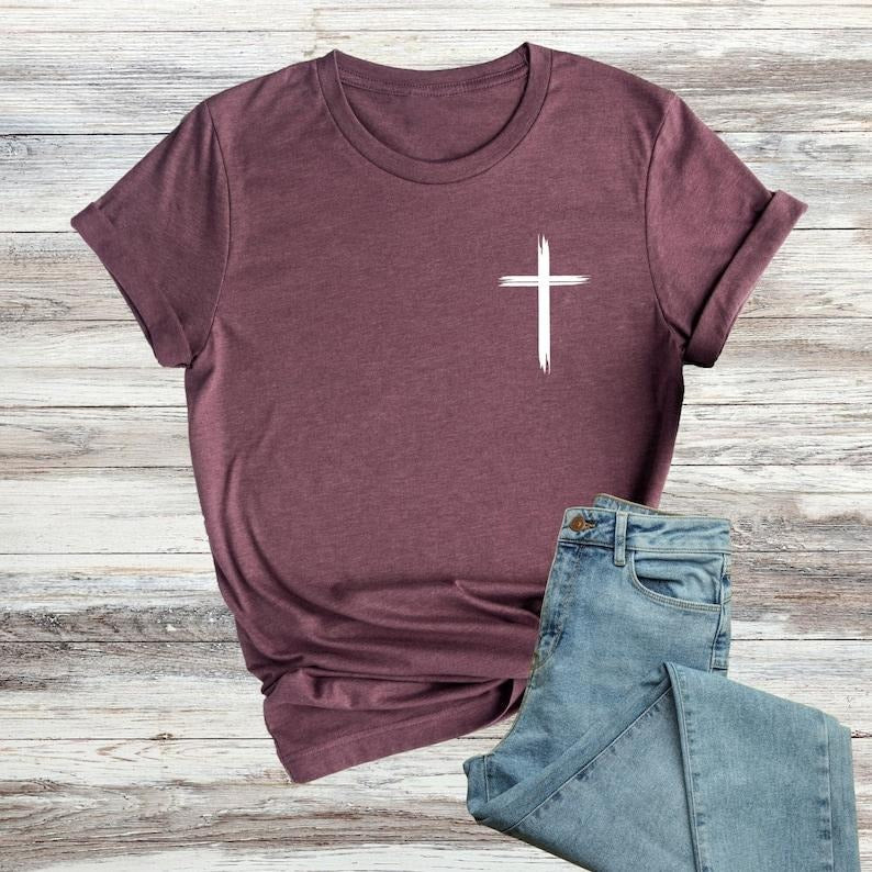Christian Cross Shirt, Religious Shirt, Faith Shirts, Gifts For Christians, Minimal Christian T-shirt, sweater and Hoodie
