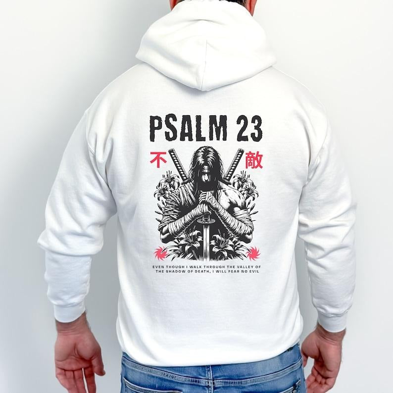 Christian Streetwear, Psalm 23 Hoodie, Jesus Hoodie, Christian Sweatshirt, Men's Christian Hoodie, Bible Verse Hoodie,...