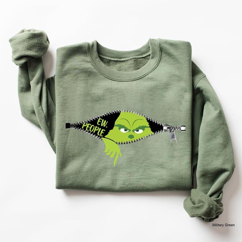 Christmas Crewneck, Christmas Gift, Cute Xmas Tee , Ew People Sweater, Family T-shirt, Unisex Christmas Gift, Christmas 2024 Sweatshirt
