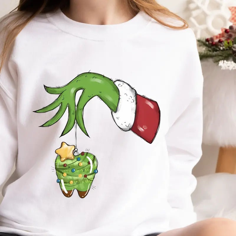 Christmas Dental Shirt, Stole Teeth Funny Dentist Shirts, Christmas Teeth Shirts, Teeth Christmas Tree Sweatshirt, Dentist Christmas Gift