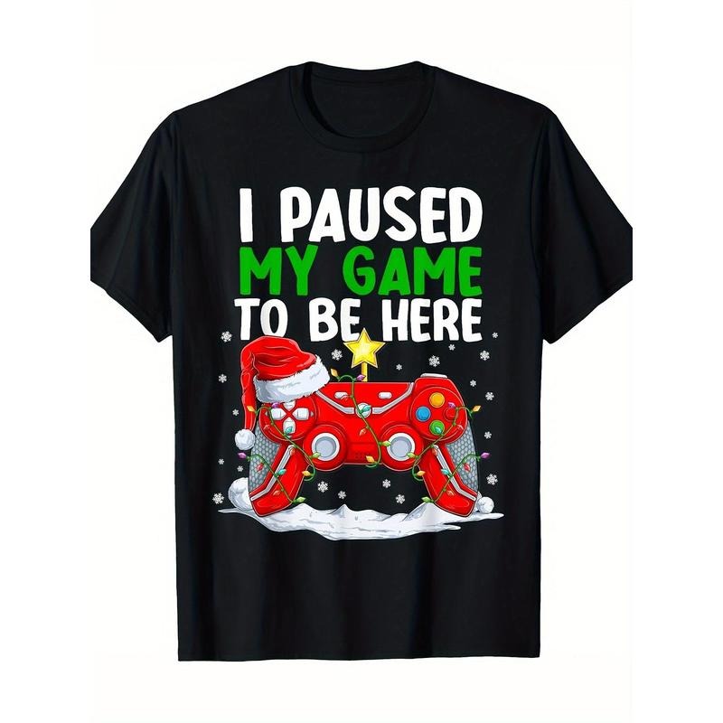 Christmas I Pause the Game Come Here - Funny Player Boy T-Shirt - Preferred Premium Cotton, Illustrator Printed T-Shirt,...