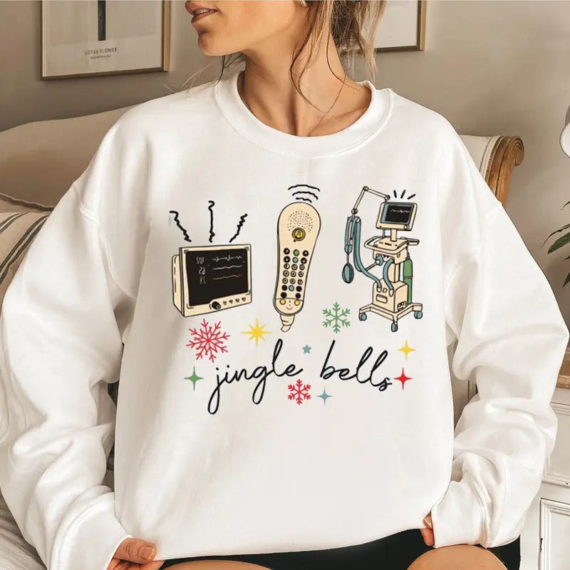 Christmas Nurse Shirt, Jingle Bells Nurse Shirt, Funny Christmas Nurse Shirt, ER Nurse Sweatshirt, Christmas Nurse Crew, Nurse Vibes Tee