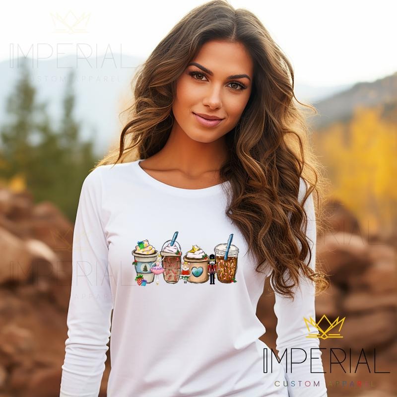 Christmas Nutcracker Coffee Long Sleeve Shirt, Christmas Nutcracker Sweater, Xmas Vintage Sweater, Cute Retro Coffee Casual