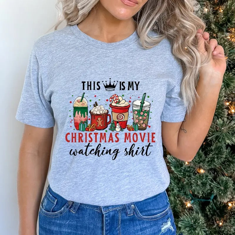 Christmas Shirt, Christmas Movie Watching Shirt, This Is My Christmas Movie Tee, Christmas Lovers Gift, Holiday Movie Shirt Cotton Crewneck