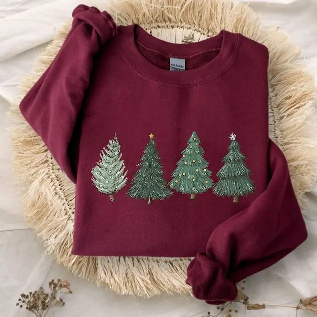 Christmas Sweatshirt,Womens Christmas Sweater,Christmas Crewneck Pullover Christmas Tree Holiday Sweaters Winter Matching T-shirt, sweater and Hoodie