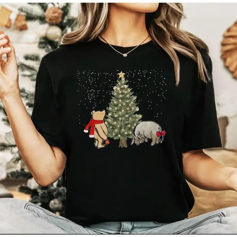 Christmas T-shirt, Christmas Lights Shirt, Christmas Family Top, Holiday Gift, Christmas Family Matching Shirt, Santa, Decorate Tree