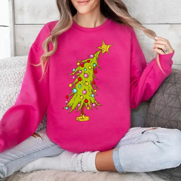 Christmas Tree Sweatshirt, Hoodie, Trendy Christmas Tree Sweater, Sweatshirt, Christmas Shirt, Xmas Holidays Gift Shirt, Christmas Sweatshirt, Winter Holiday Sweatshirt