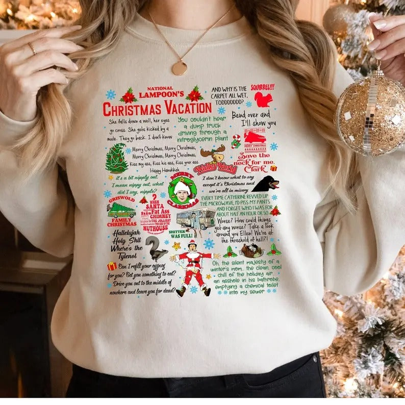Christmas Vacation Rant Sweatshirt, Christmas Vacation Quotes Shirt, Clark Griswold Sweatshirt, Christmas Shirt for Women, Holiday Sweater, Cute Christmas Sweatshirt, Christmas Gift, All Sizes, For Men, For Women