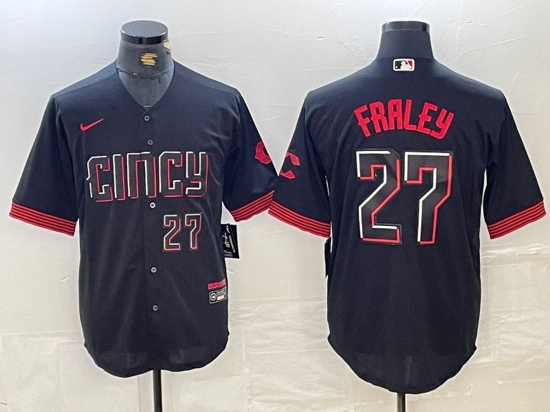 Cincinnati Reds #27 Jake Fraley Reds City Adult Style 1