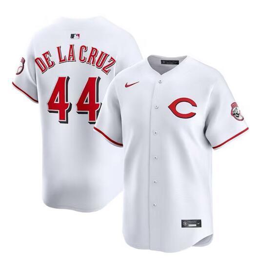 Cincinnati Reds #44 Elly De La Cruz White 2025 Home Limited Stitched Baseball Jersey