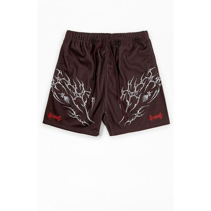 Civil Men's Brown Core Mesh Basketball Shorts